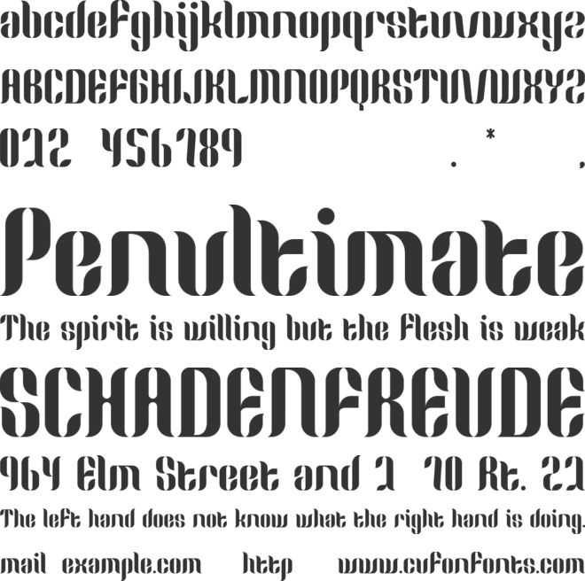 Gangsal font preview