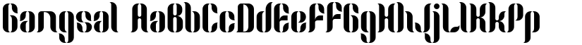 Gangsal font