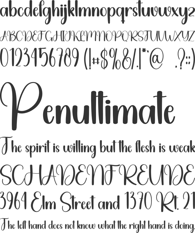 Winter Weather font preview