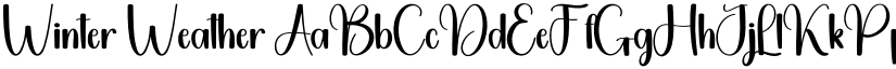 Winter Weather font