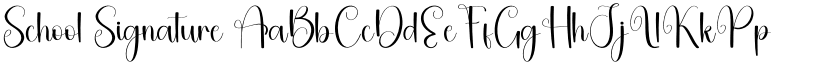School Signature font