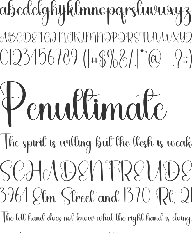 Sweet Vanilla font preview