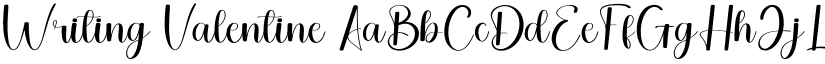 Writing Valentine font