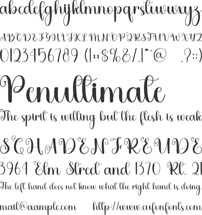 Winter Landscape font preview