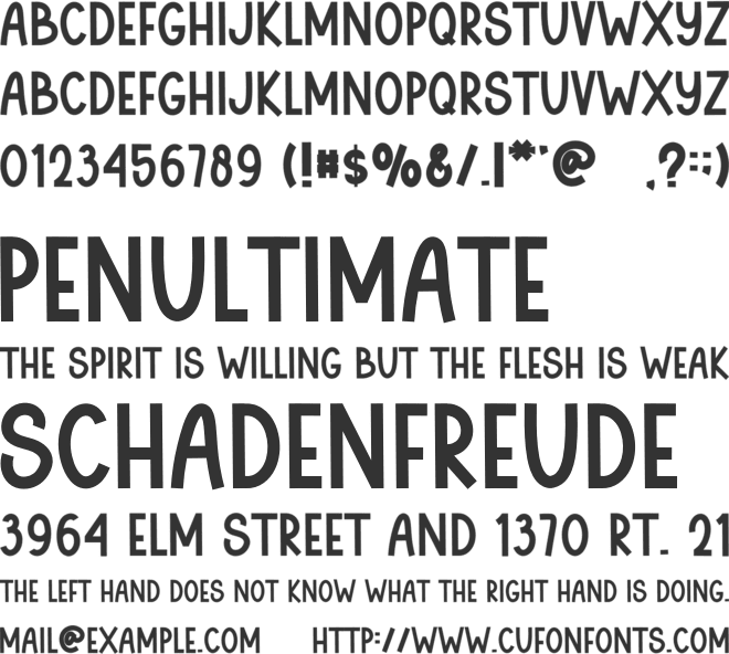 Sample Leaguage font preview