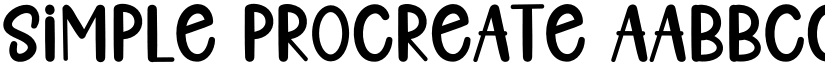 Simple Procreate font