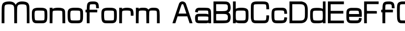 Monoform font