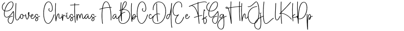 Gloves Christmas font