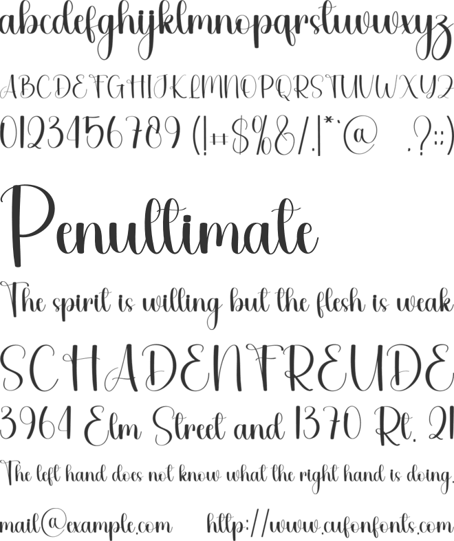 February Rainder font preview