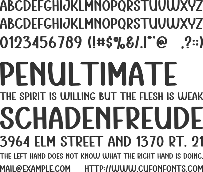 Choco Winter font preview