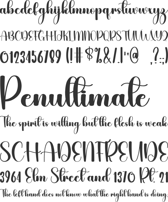 Cute font preview
