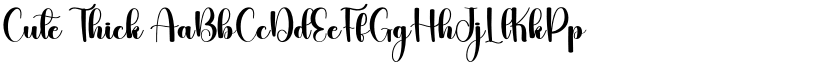 Cute Thick font
