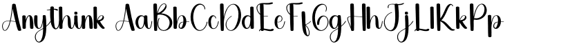 Anythink font