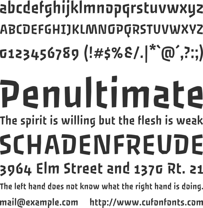Passero One font preview