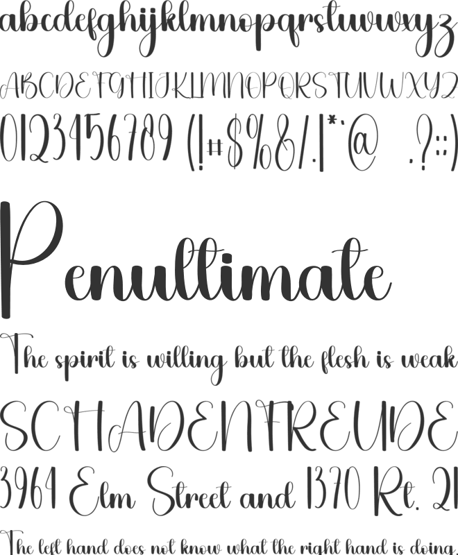 Valentine Together font preview