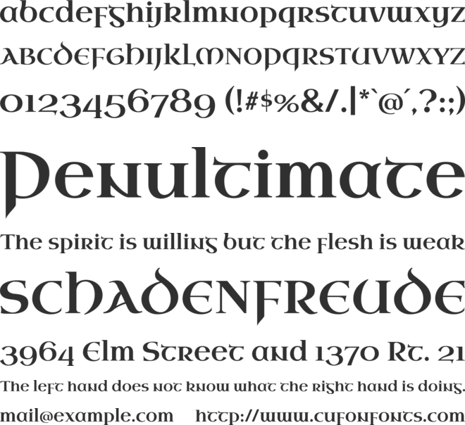 Uncial Antiqua font preview