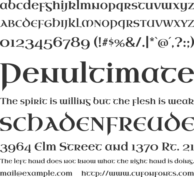 Uncial Antiqua font preview