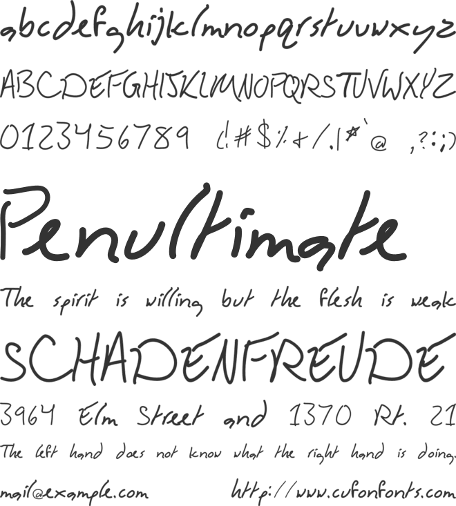 EvanKurtzArt Handwriting font preview