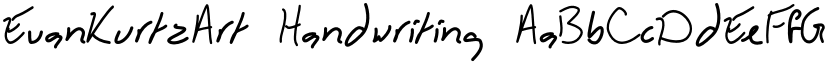 EvanKurtzArt Handwriting font