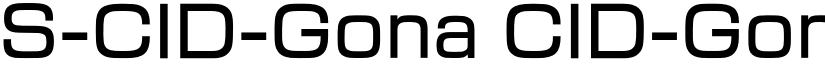S-CID-Gona CID-Gona-DB font