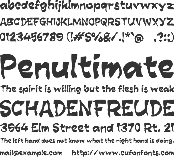 Vaguanco font preview