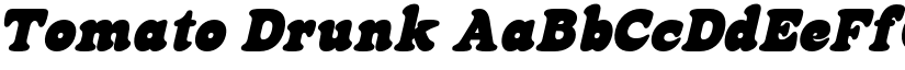 Tomato Drunk font