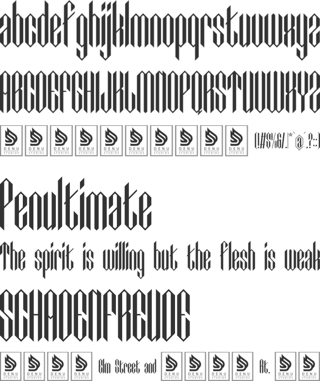 Gaudero font preview