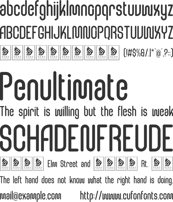 Arcerox font preview