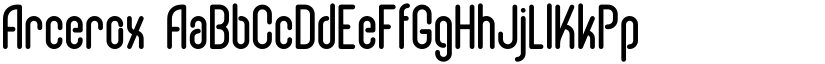 Arcerox font