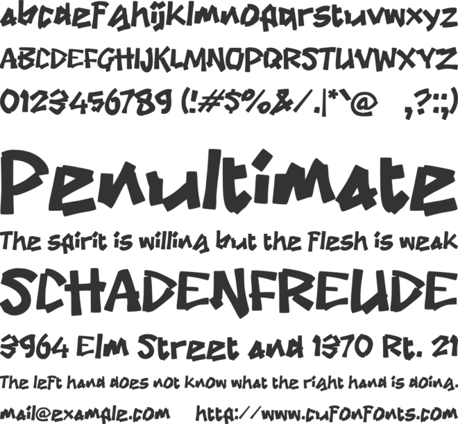 Vastreet font preview