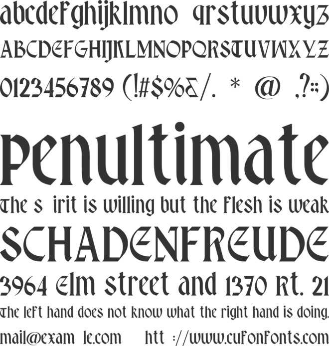 Doverise font preview