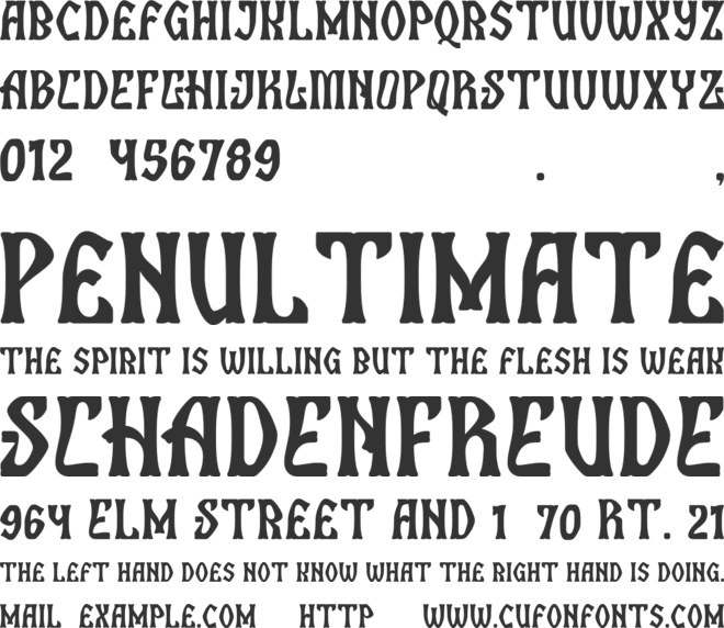 Alucard font preview