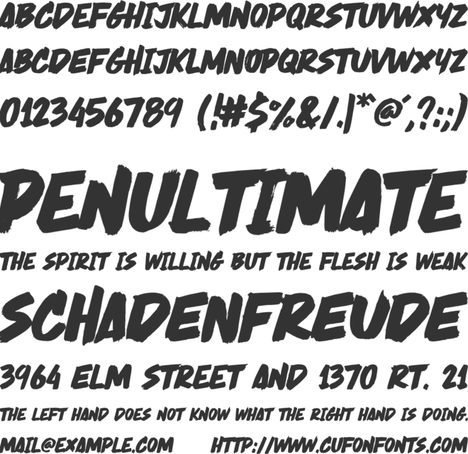 RUSH FLOW font preview