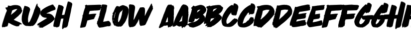 RUSH FLOW font