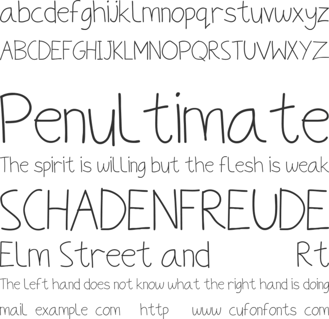 The Qundies font preview