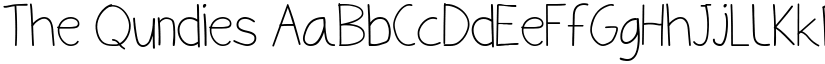 The Qundies font