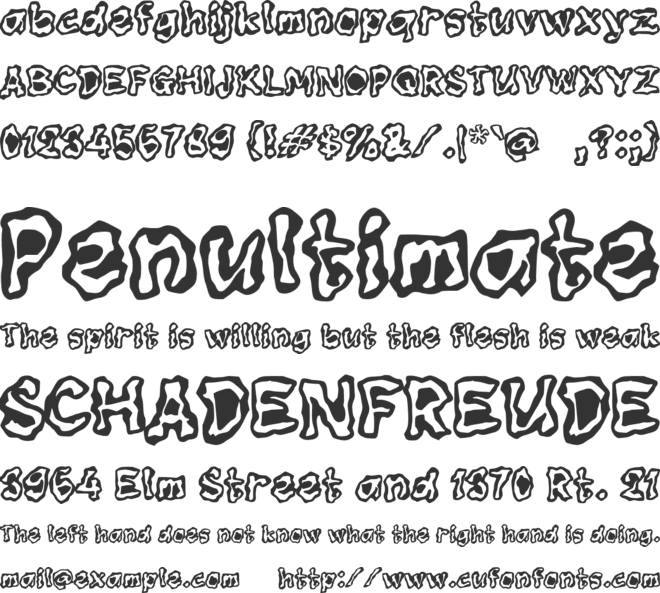 Vaionera font preview