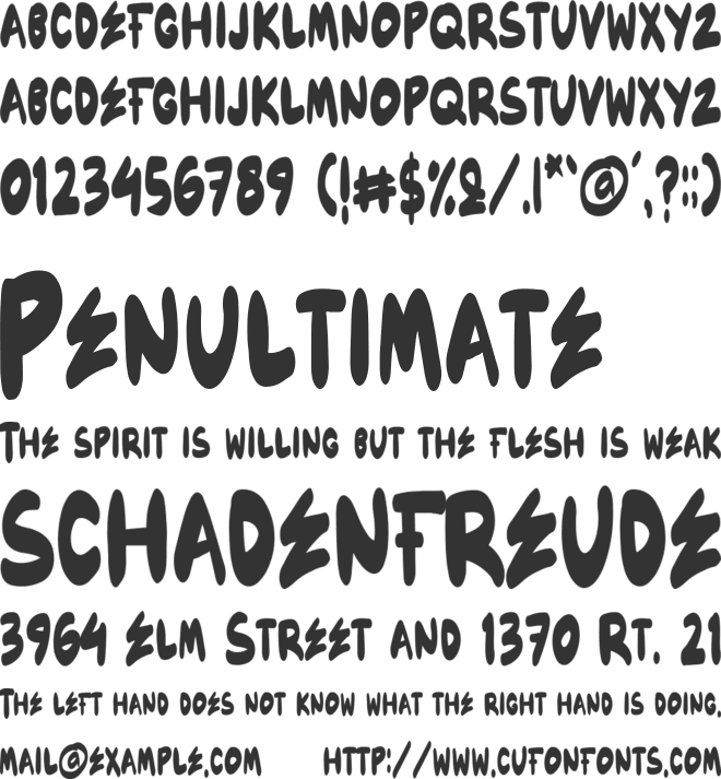 Denverio font preview
