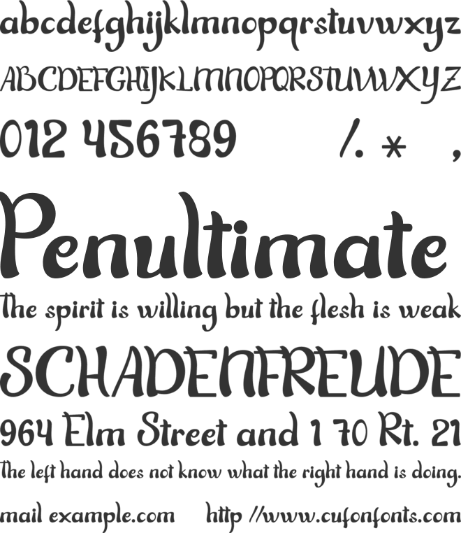 Aline font preview