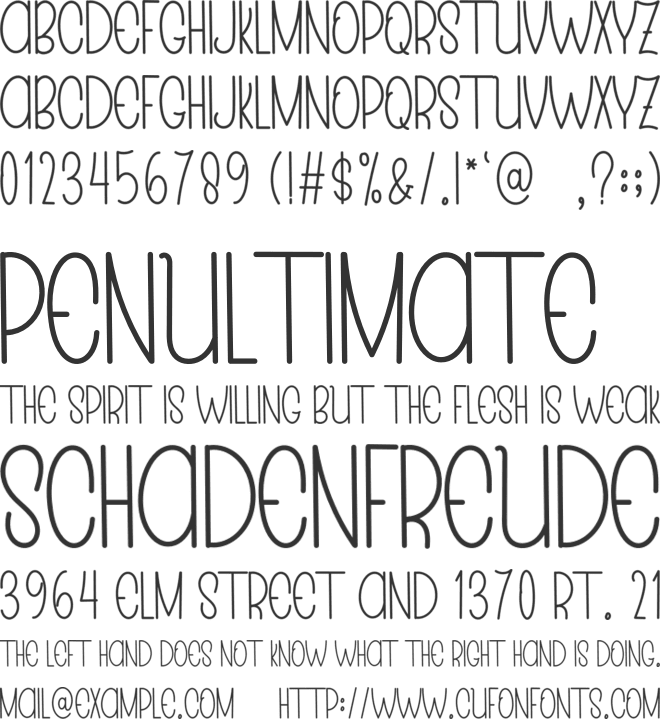 FOREVER font preview