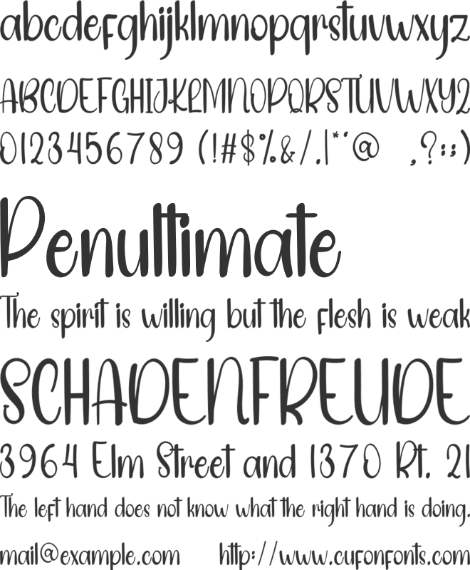 Simple Mermaid font preview