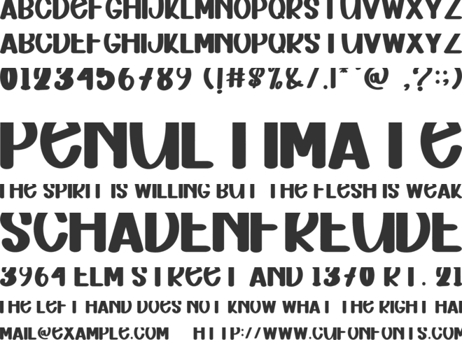 Simple Queen font preview
