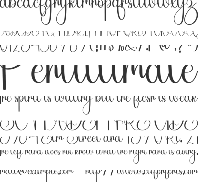 Hello Samantha font preview