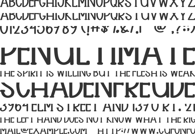 Planner Highland font preview