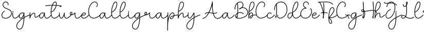 SignatureCalligraphy font