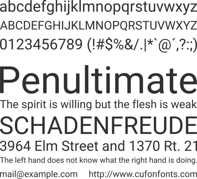 Heebo font preview