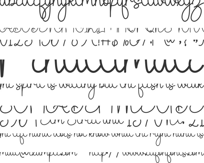 Sunflower Thinking font preview