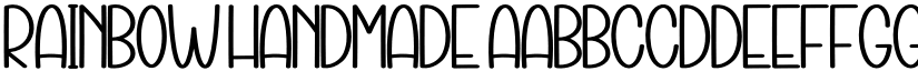 Rainbow Handmade font
