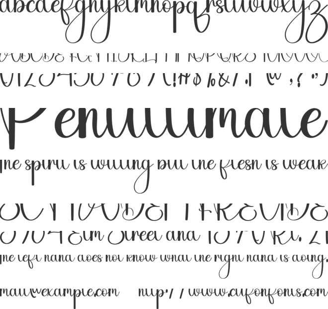 Holiday Christmas font preview