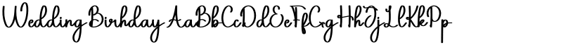 Wedding Birhday font
